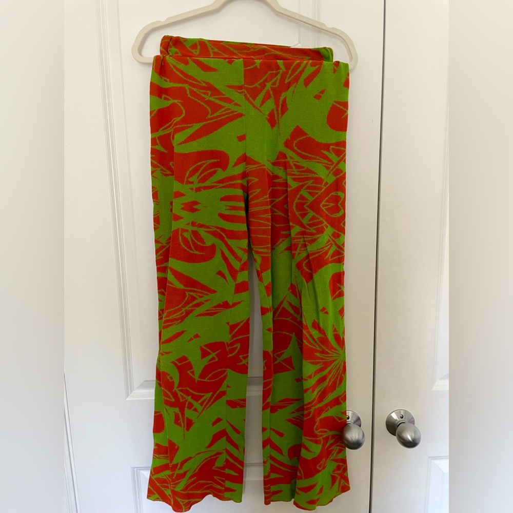 Paloma Wool Orange and Green Psychedelic Knit Pants